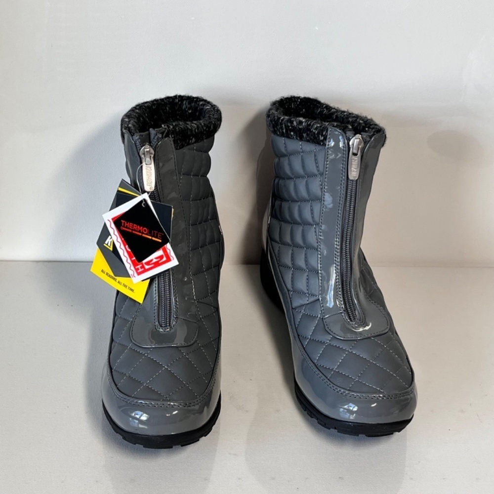 Khombu Megan Waterproof Front-Zip Winter Boots - Picture 3 of 6